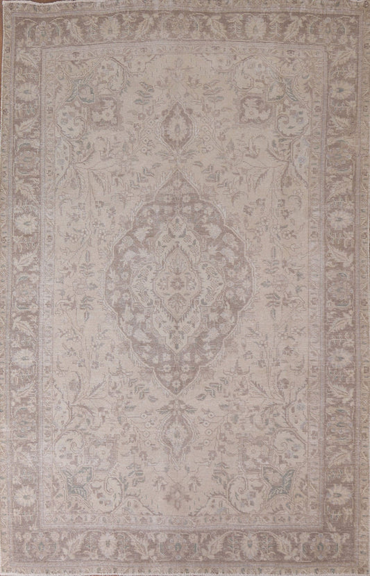 Distressed Tabriz Persian Area Rug 6x9