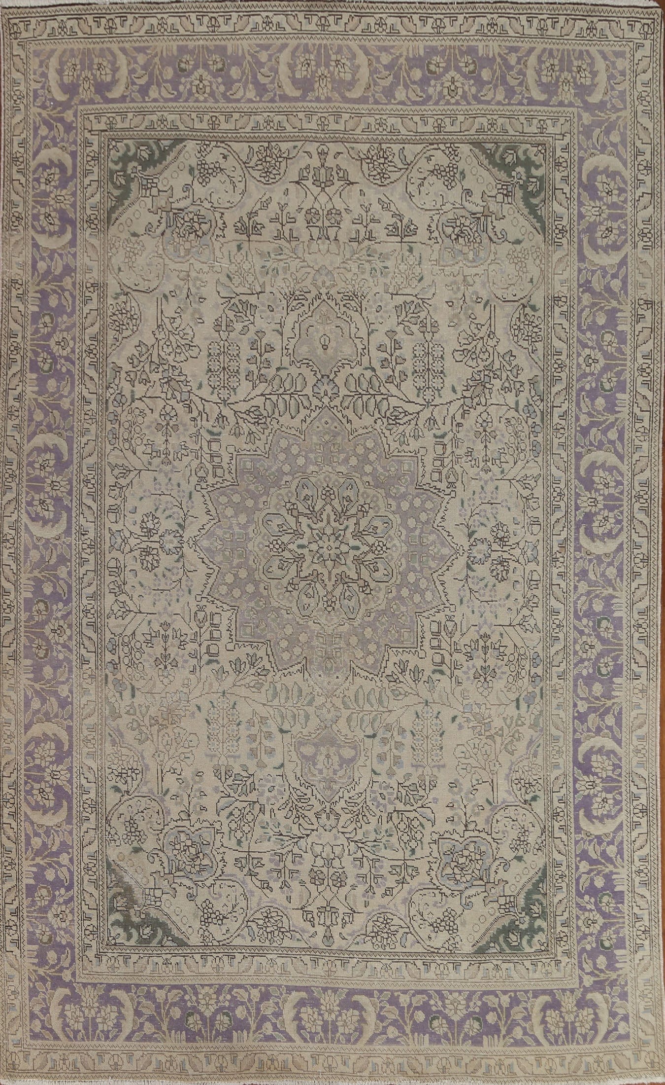 Distressed Tabriz Persian Area Rug 7x9