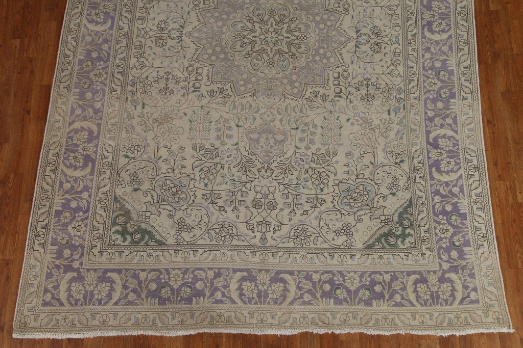 Distressed Tabriz Persian Area Rug 7x9