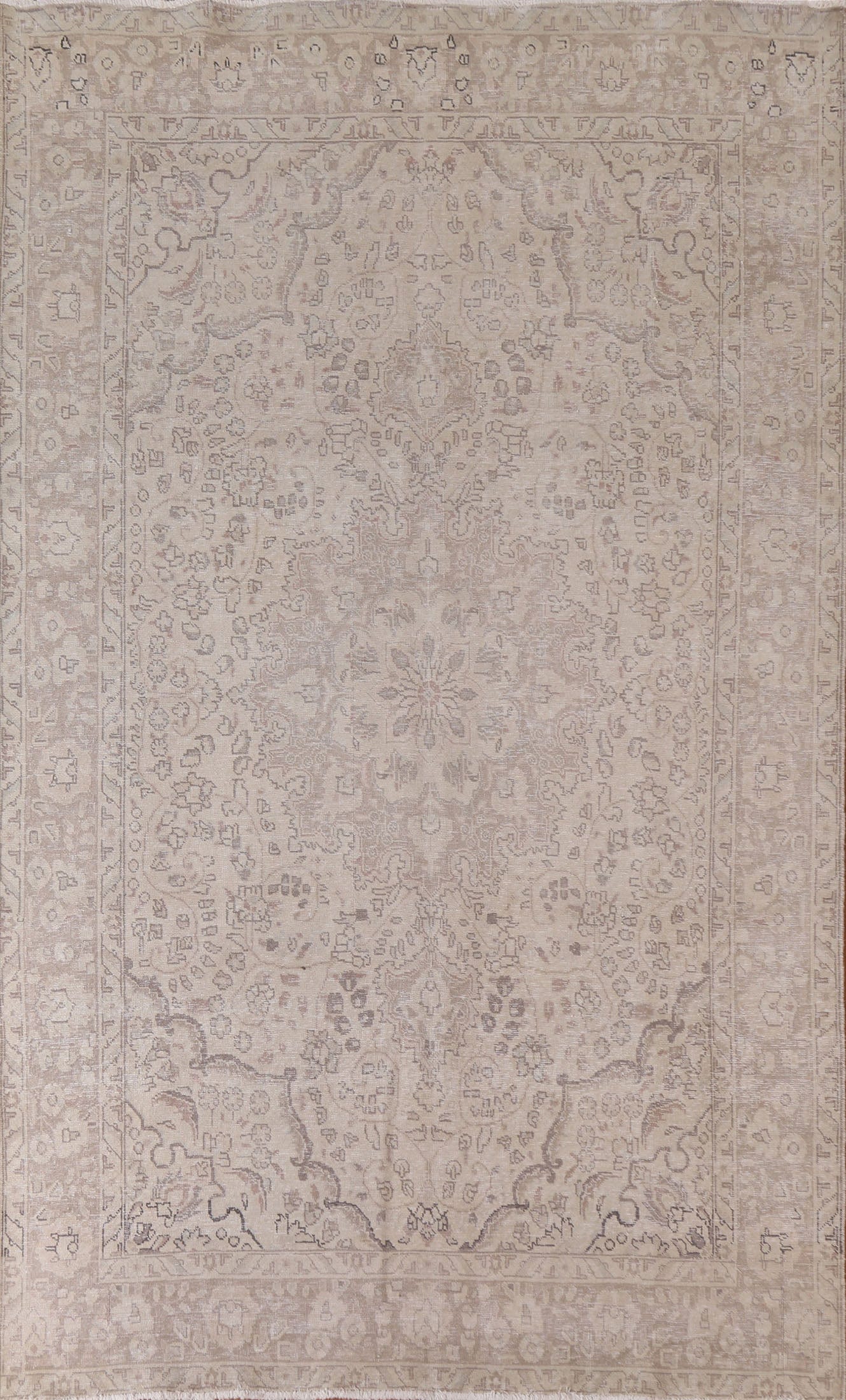 Distressed Tabriz Persian Area Rug 6x10