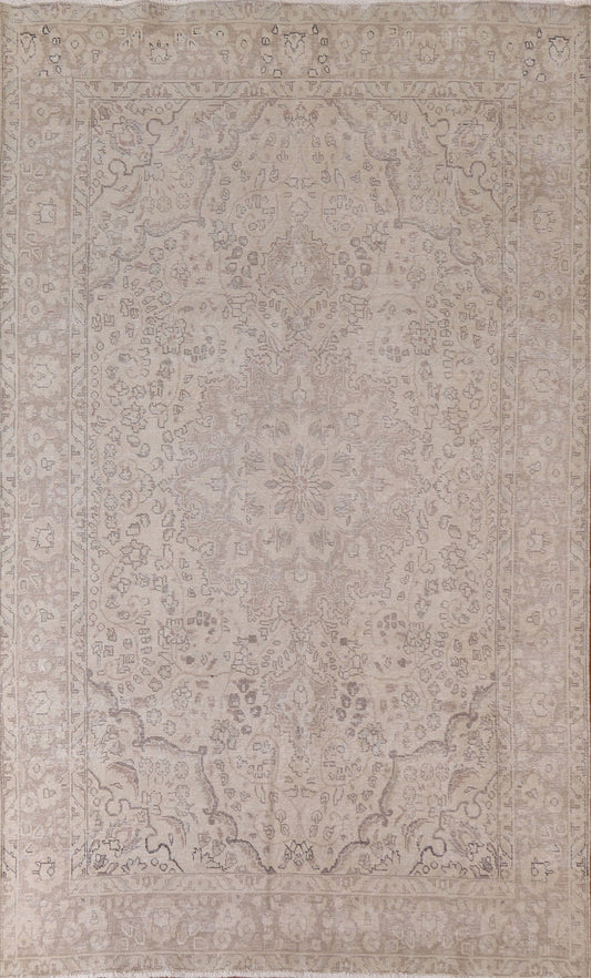 Distressed Tabriz Persian Area Rug 6x10