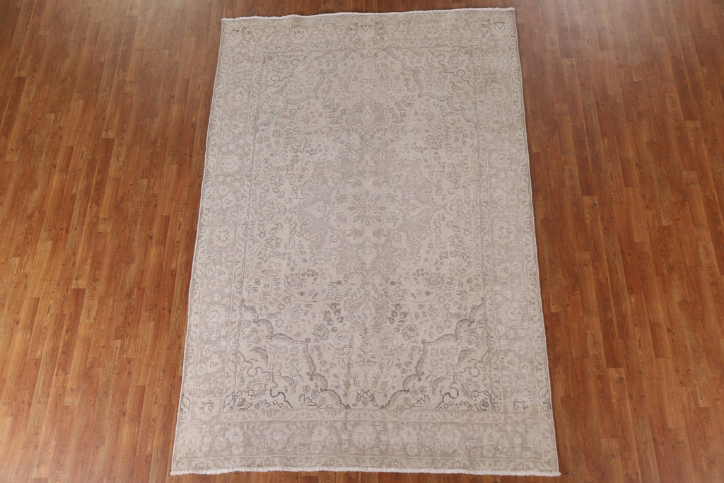 Distressed Tabriz Persian Area Rug 6x10