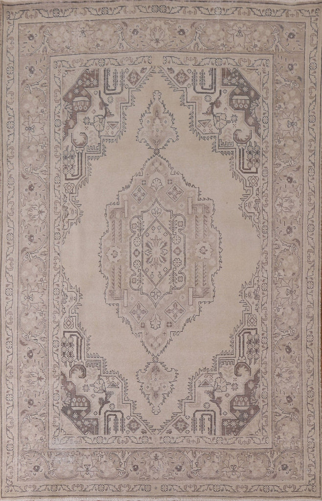 Distressed Tabriz Persian Area Rug 7x10