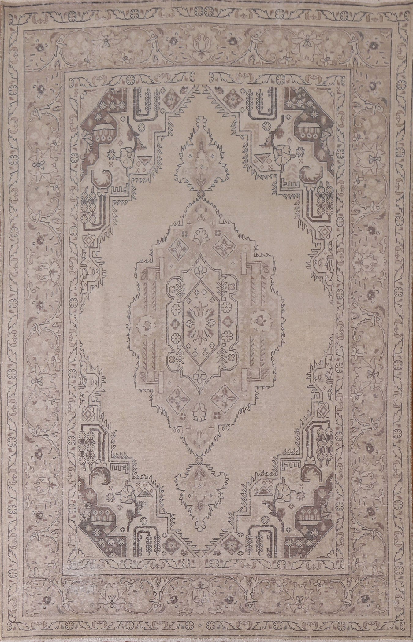 Distressed Tabriz Persian Area Rug 7x10