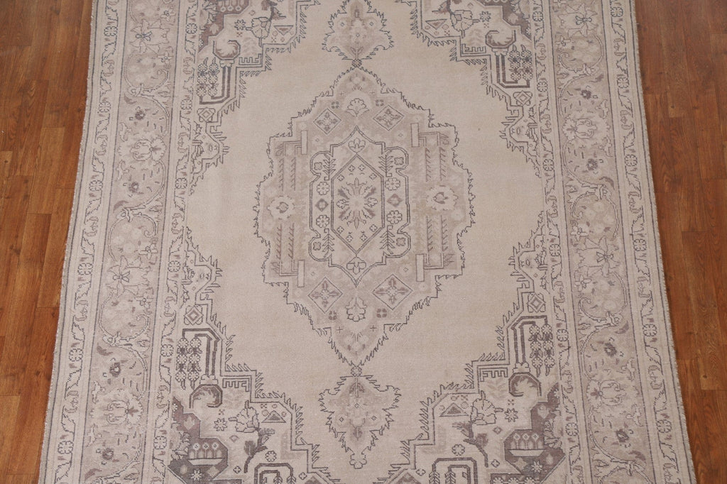 Distressed Tabriz Persian Area Rug 7x10