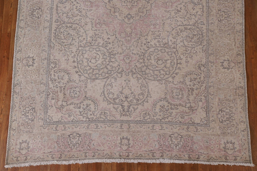 Distressed Tabriz Persian Area Rug 7x10