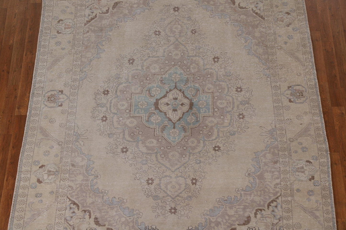 Distressed Tabriz Persian Area Rug 7x9