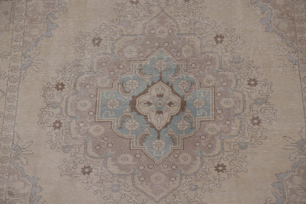 Distressed Tabriz Persian Area Rug 7x9