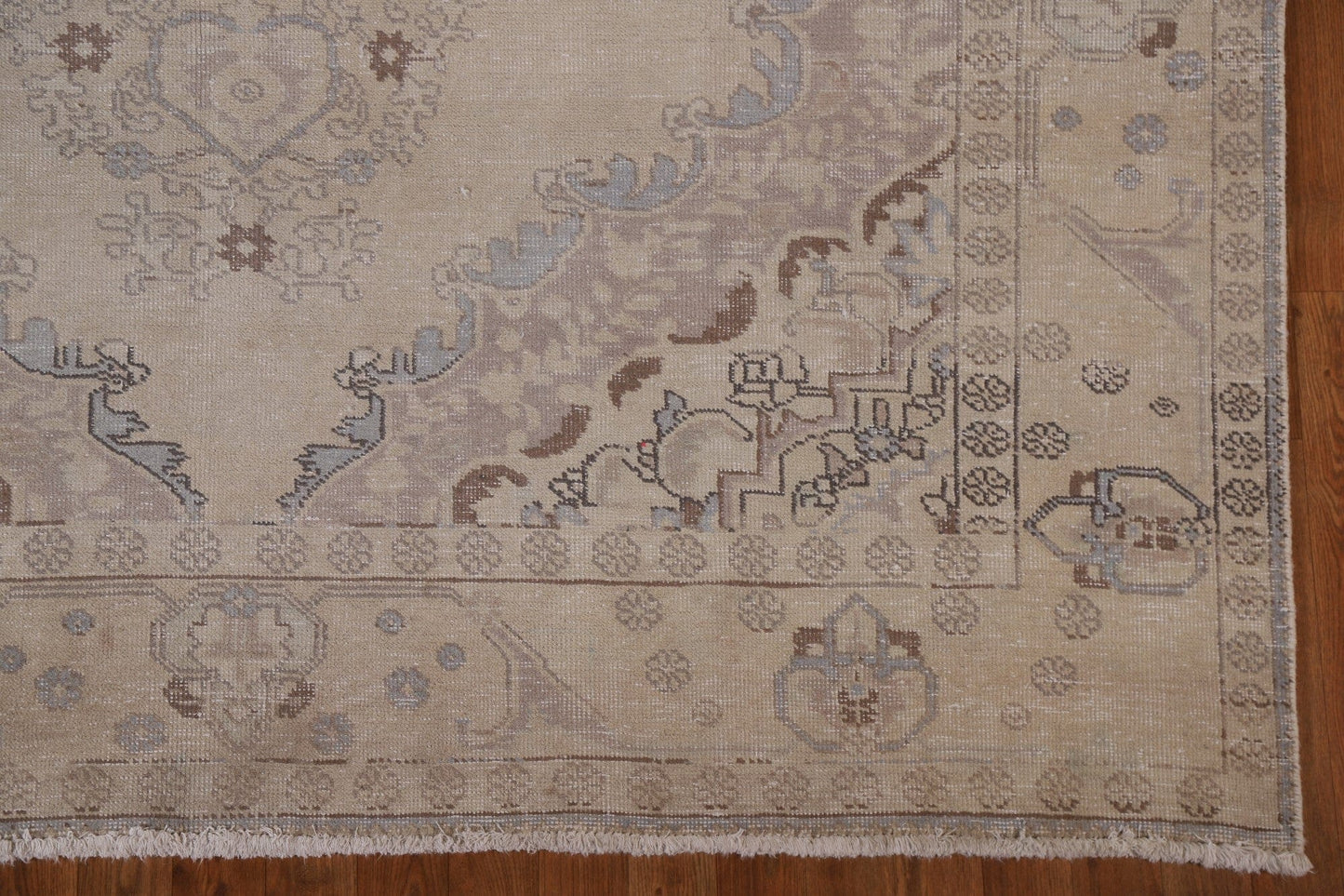 Distressed Tabriz Persian Area Rug 7x9