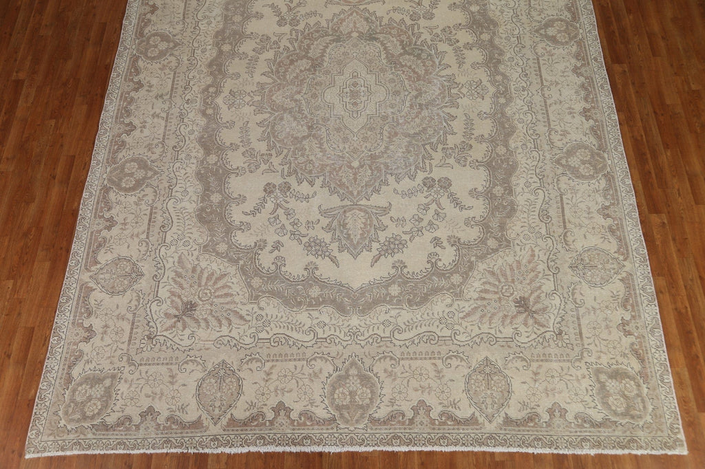 Distressed Tabriz Persian Area Rug 10x13