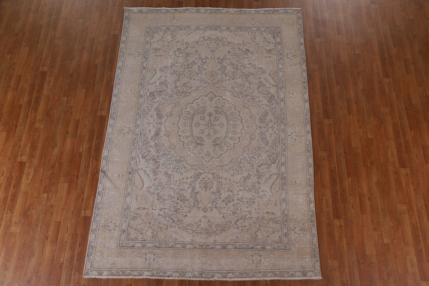 Distressed Tabriz Persian Area Rug 7x10