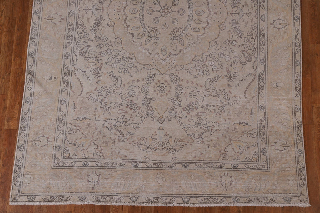 Distressed Tabriz Persian Area Rug 7x10