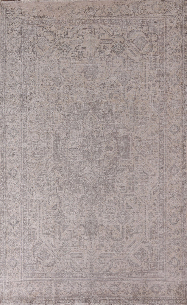 Distressed Tabriz Persian Area Rug 6x9