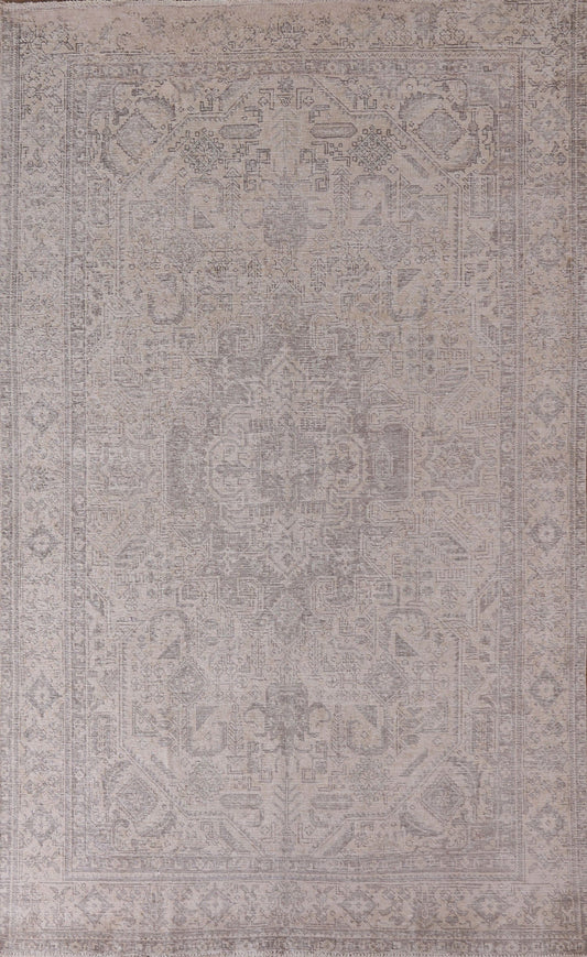 Distressed Tabriz Persian Area Rug 6x9