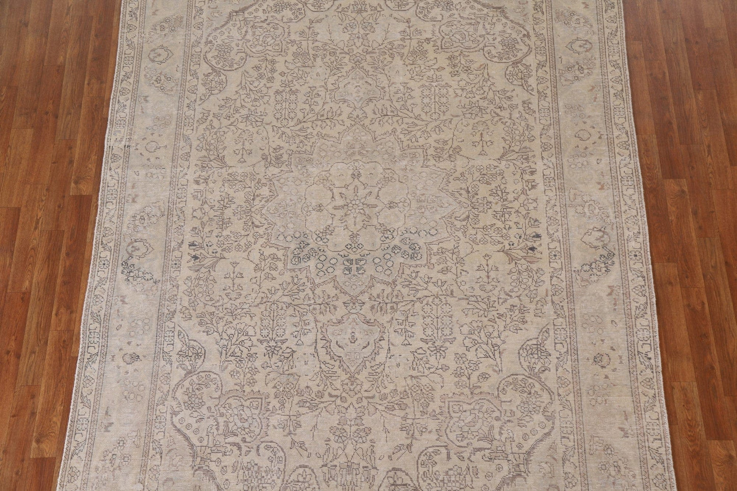 Distressed Muted Tabriz Persian Area Rug 6x9