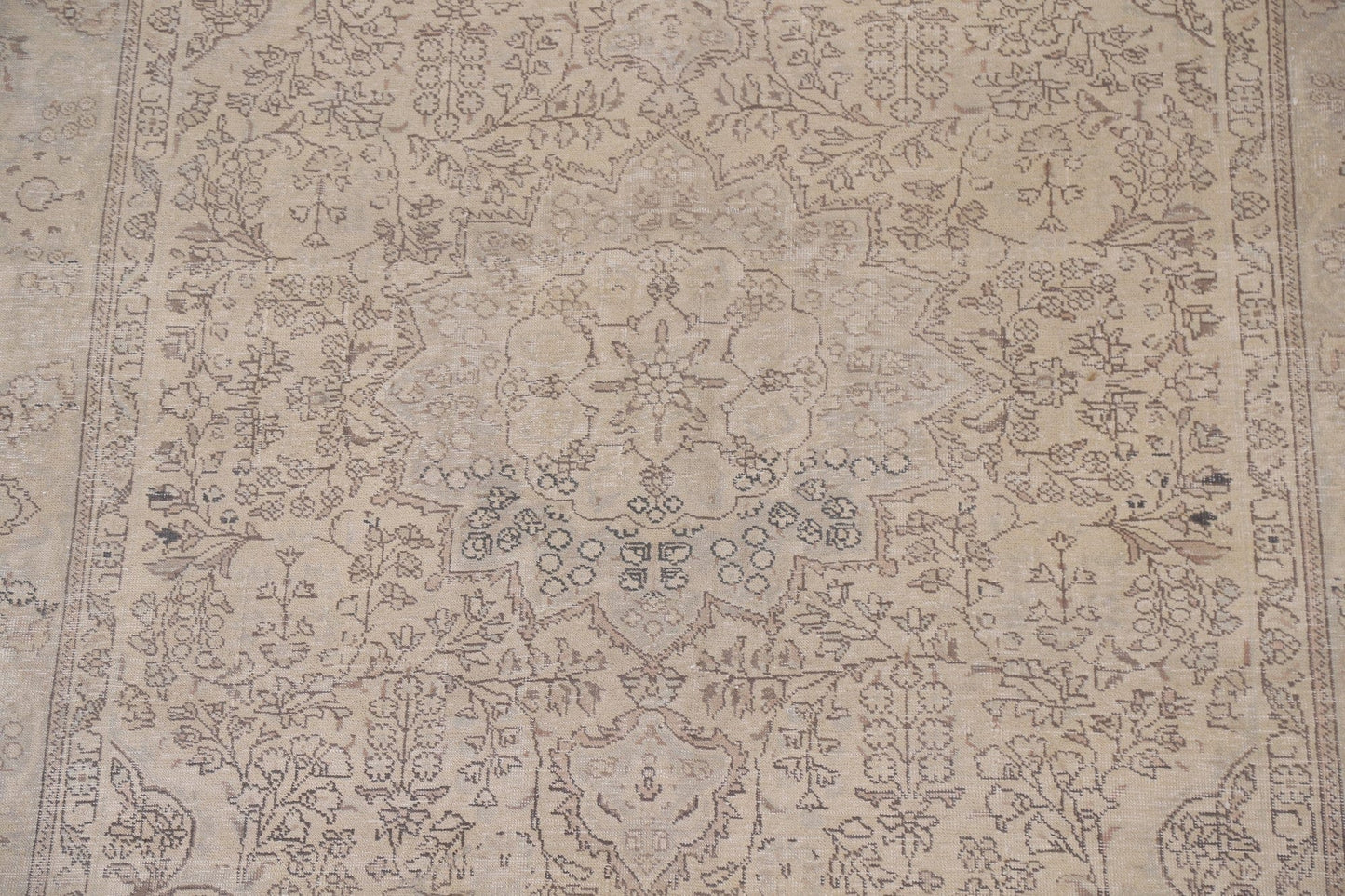 Distressed Muted Tabriz Persian Area Rug 6x9