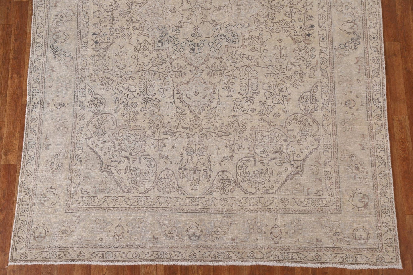 Distressed Muted Tabriz Persian Area Rug 6x9