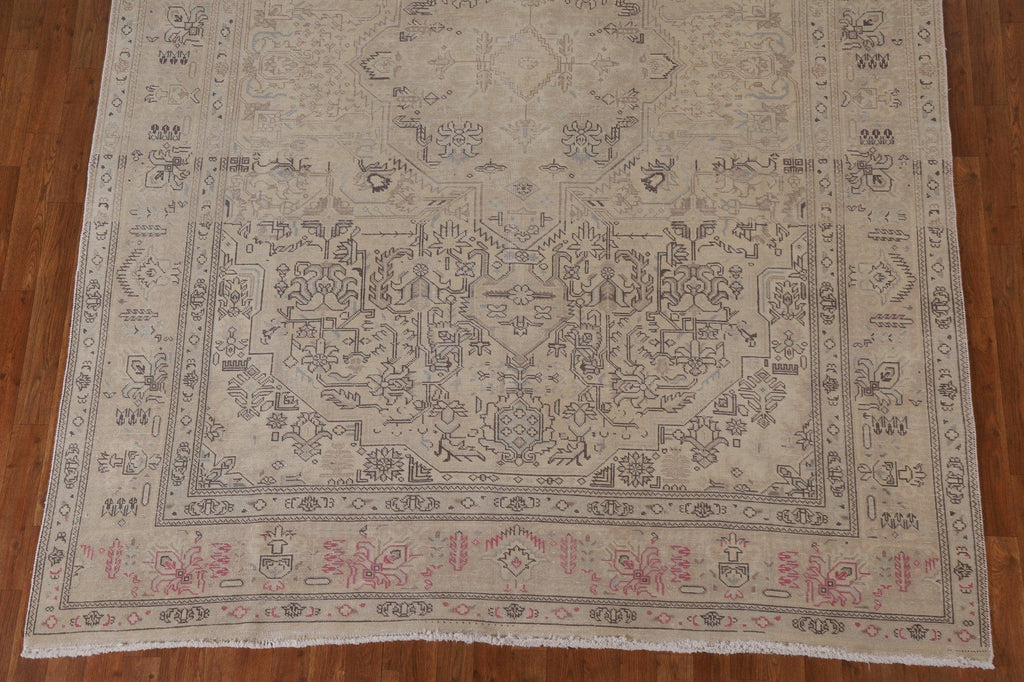 Distressed Tabriz Persian Area Rug 7x10