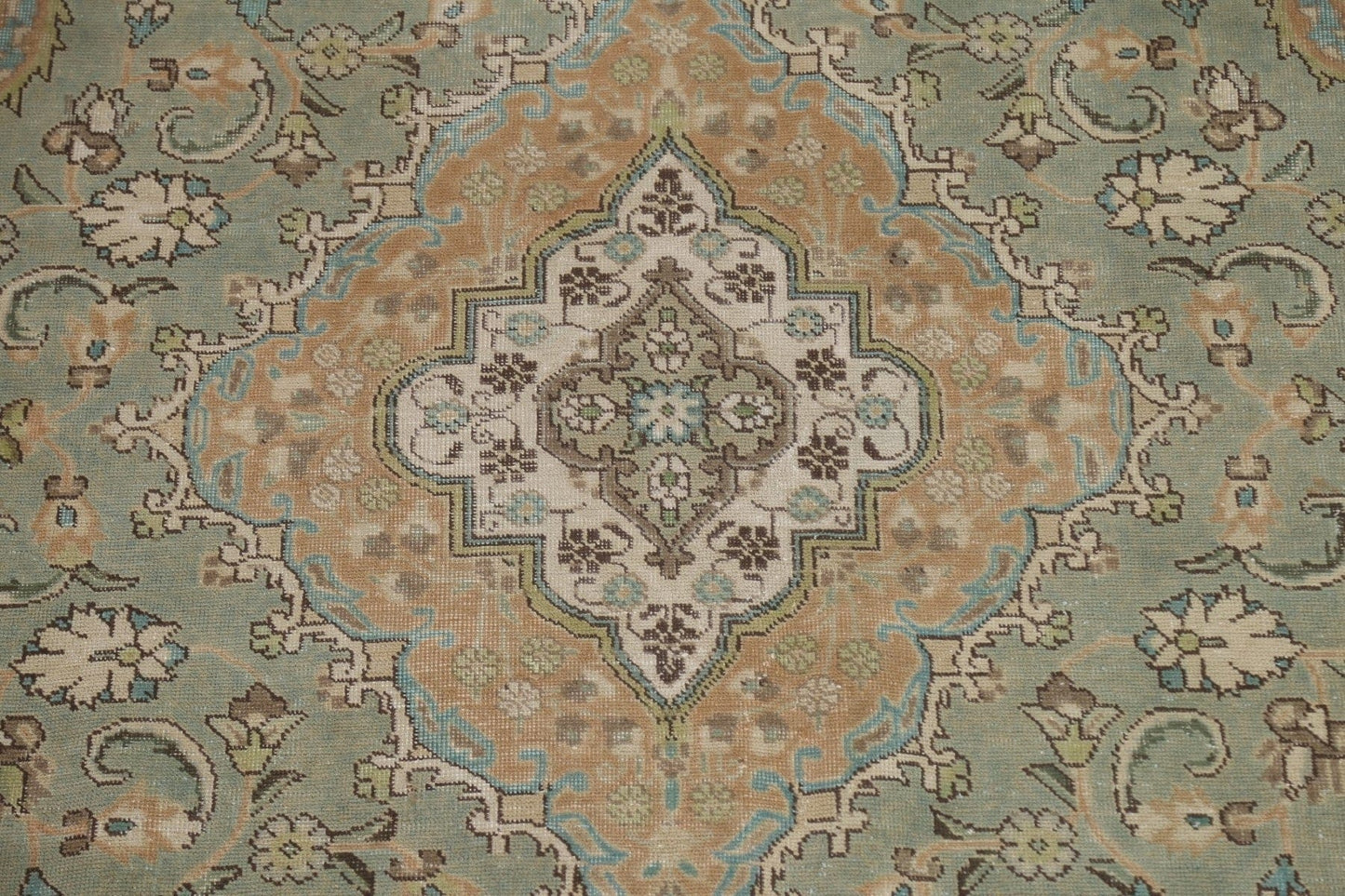 Distressed Over-Dye Tabriz Persian Area Rug 8x11