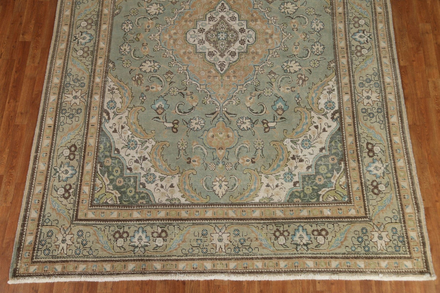 Distressed Over-Dye Tabriz Persian Area Rug 8x11