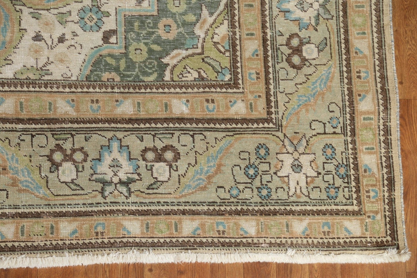 Distressed Over-Dye Tabriz Persian Area Rug 8x11