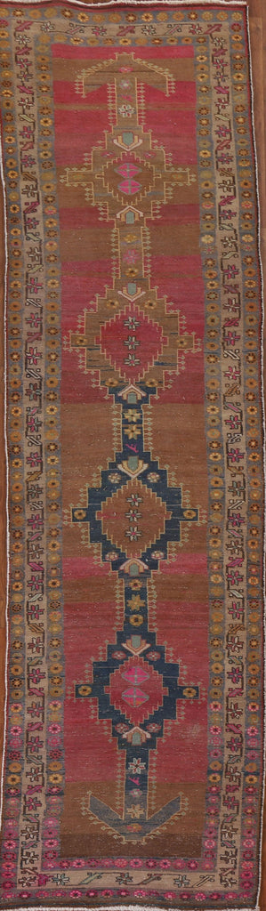 Distressed Ardebil Persian Runner Rug 3x13