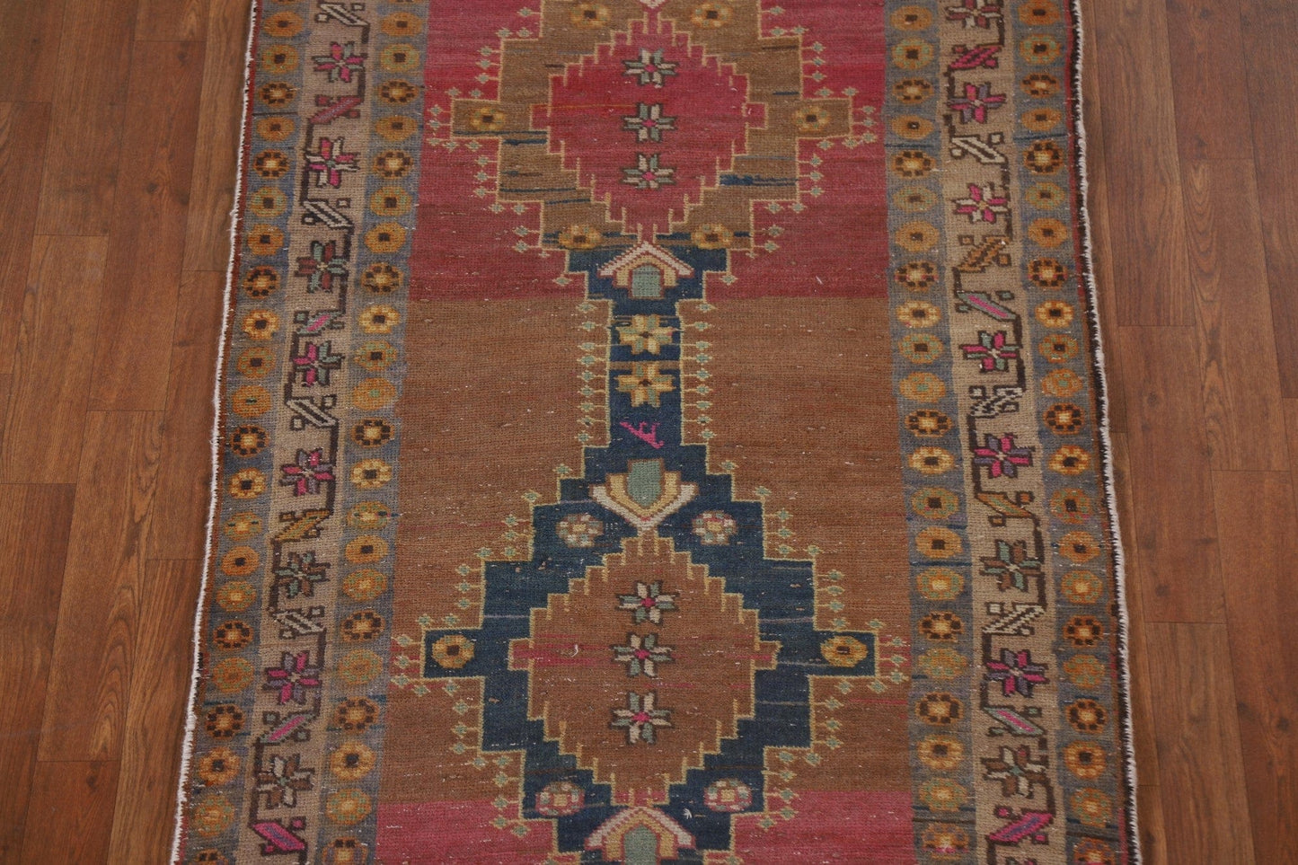 Distressed Ardebil Persian Runner Rug 3x13