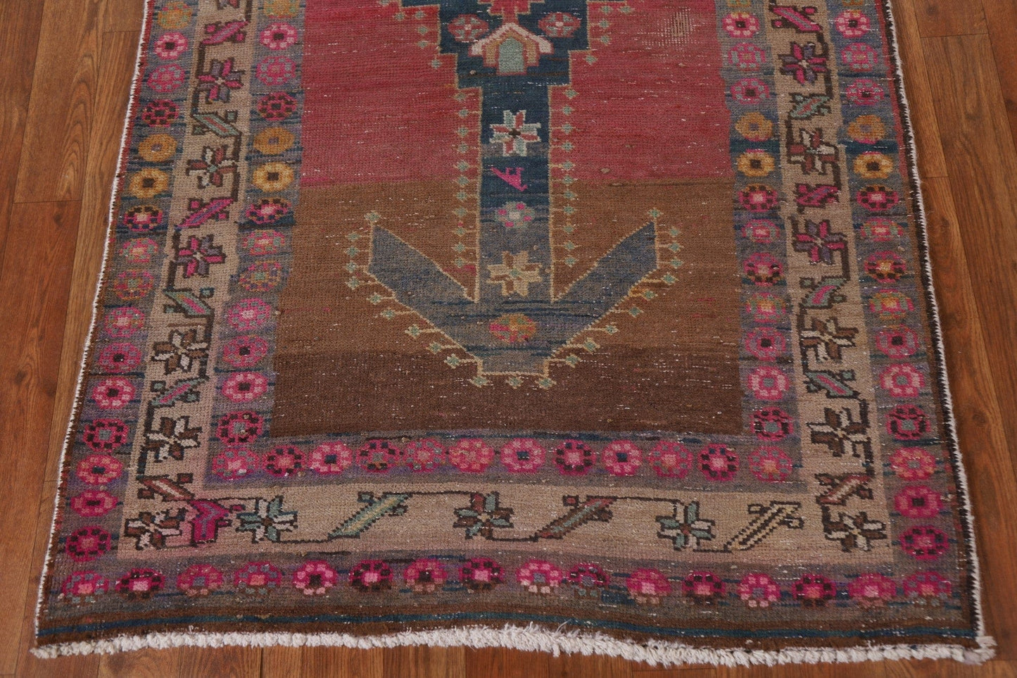 Distressed Ardebil Persian Runner Rug 3x13