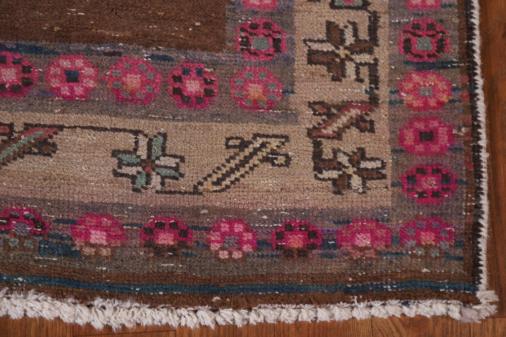 Distressed Ardebil Persian Runner Rug 3x13