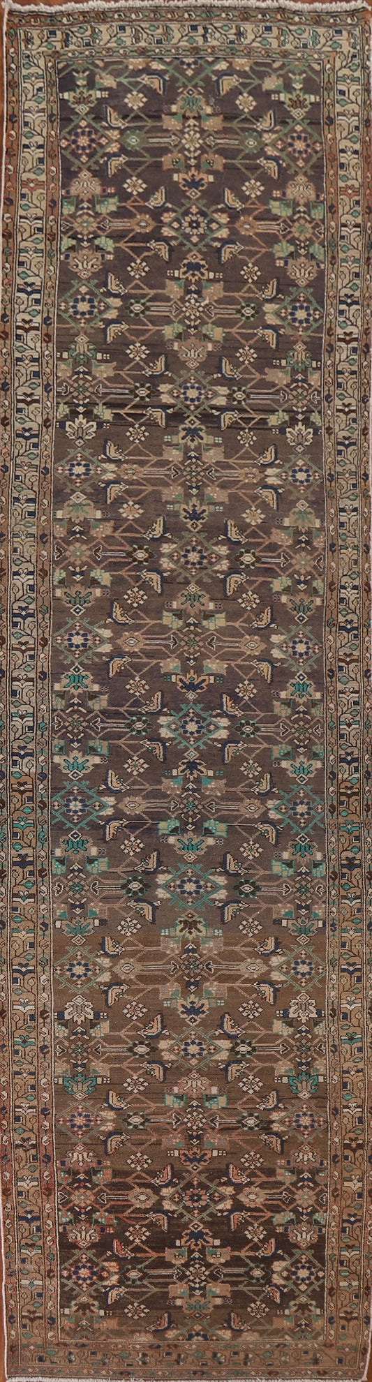 Geometric Malayer Persian Runner Rug 4x16