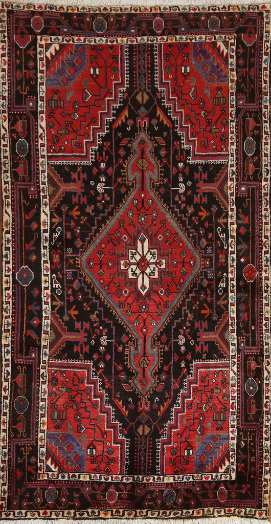 Tribal Hamedan Persian Area Rug 5x9