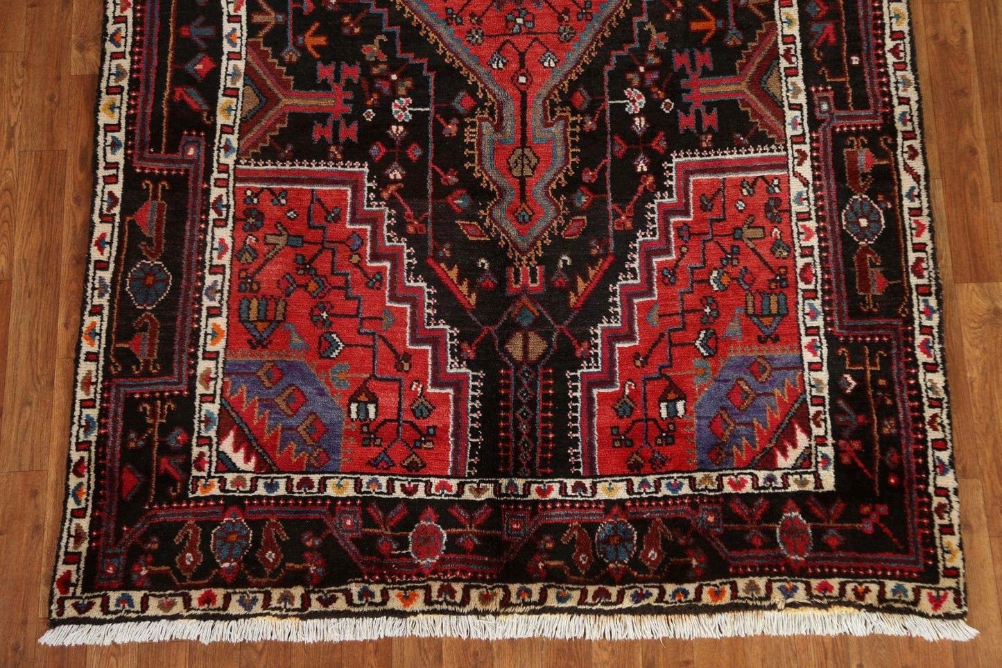 Tribal Hamedan Persian Area Rug 5x9