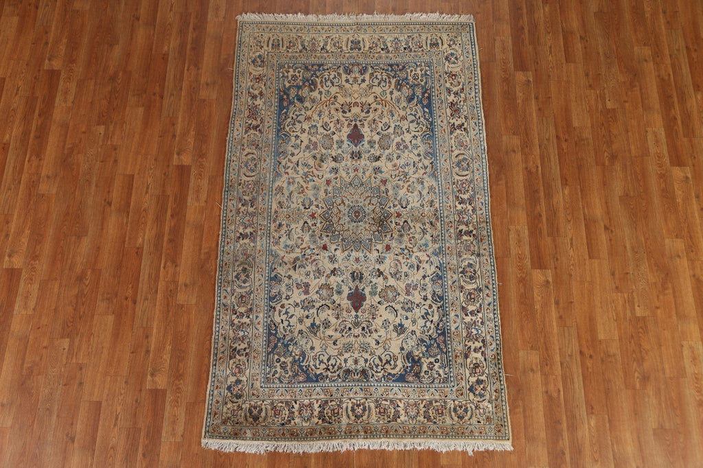 Antique Wool Nain Persian Area Rug 4x7