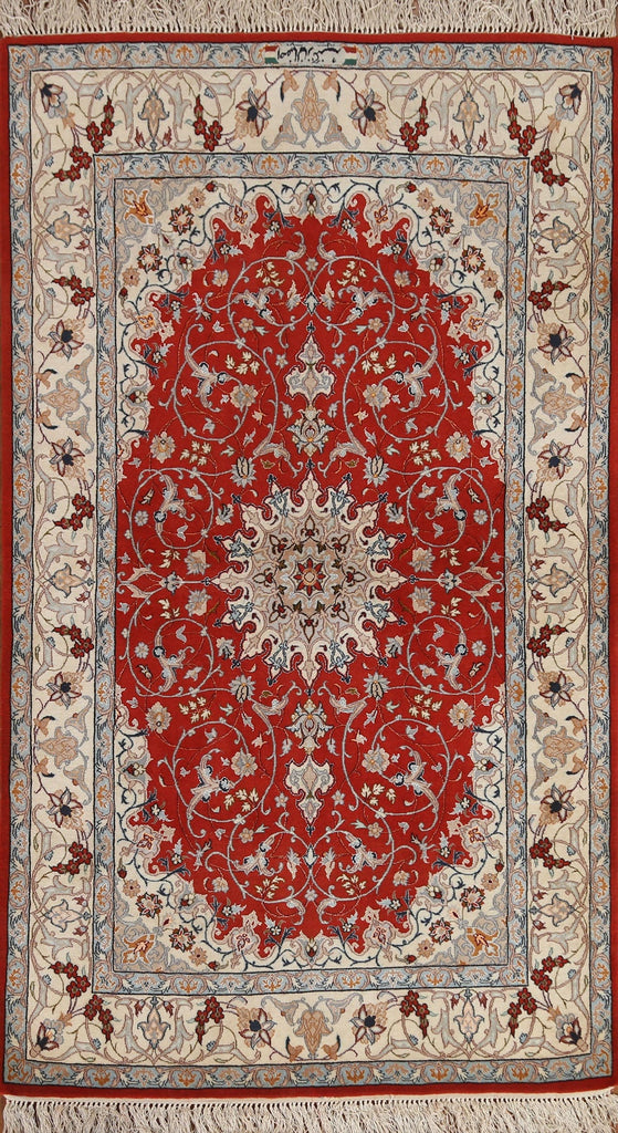 Wool & Silk Isfahan Persian Area Rug 4x6