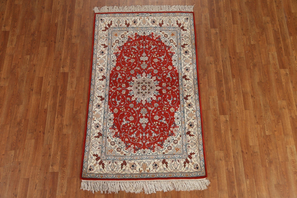 Wool & Silk Isfahan Persian Area Rug 4x6