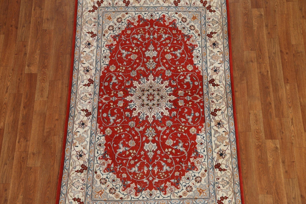 Wool & Silk Isfahan Persian Area Rug 4x6