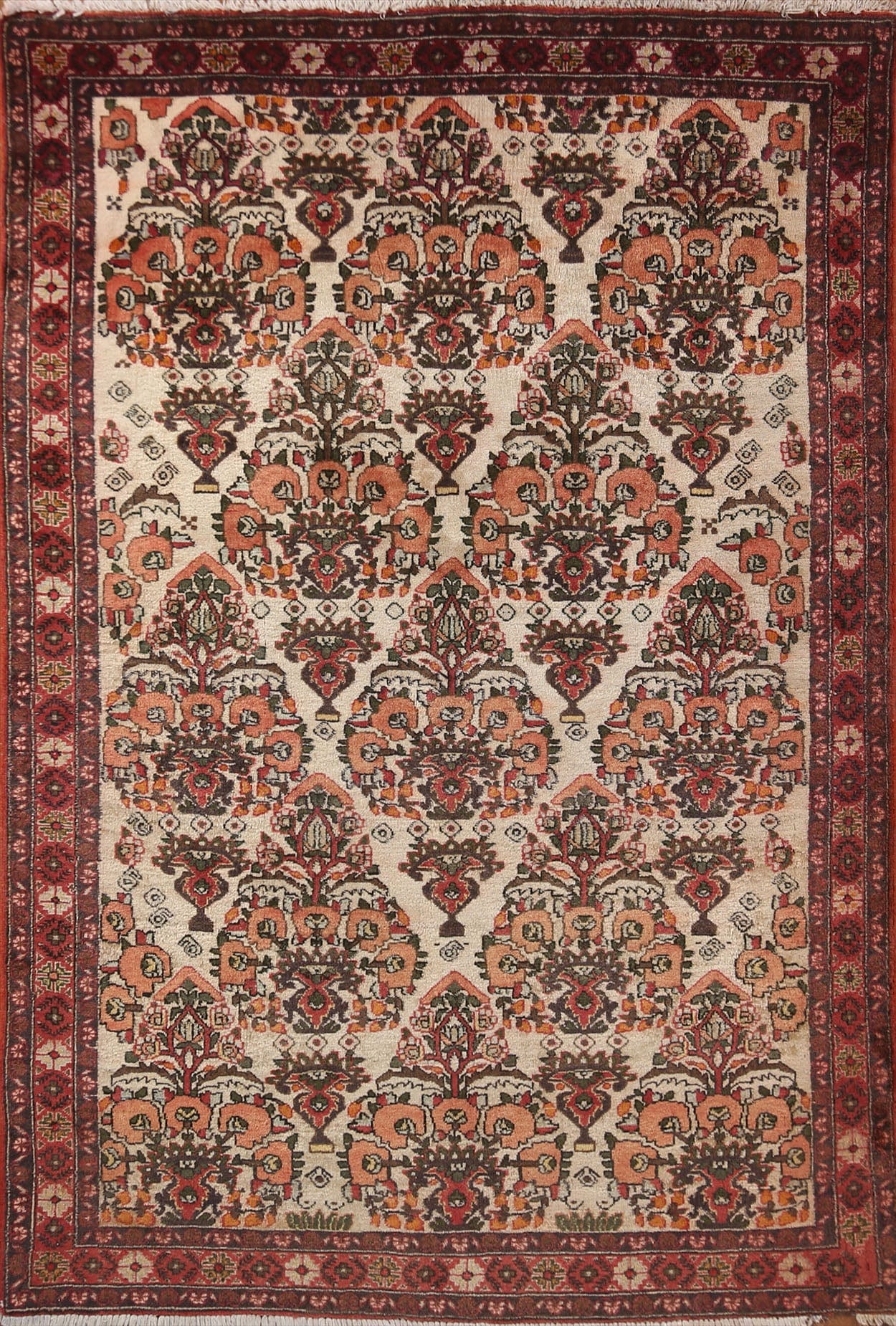 All-Over Floral Sirjan Persian Area Rug 4x6