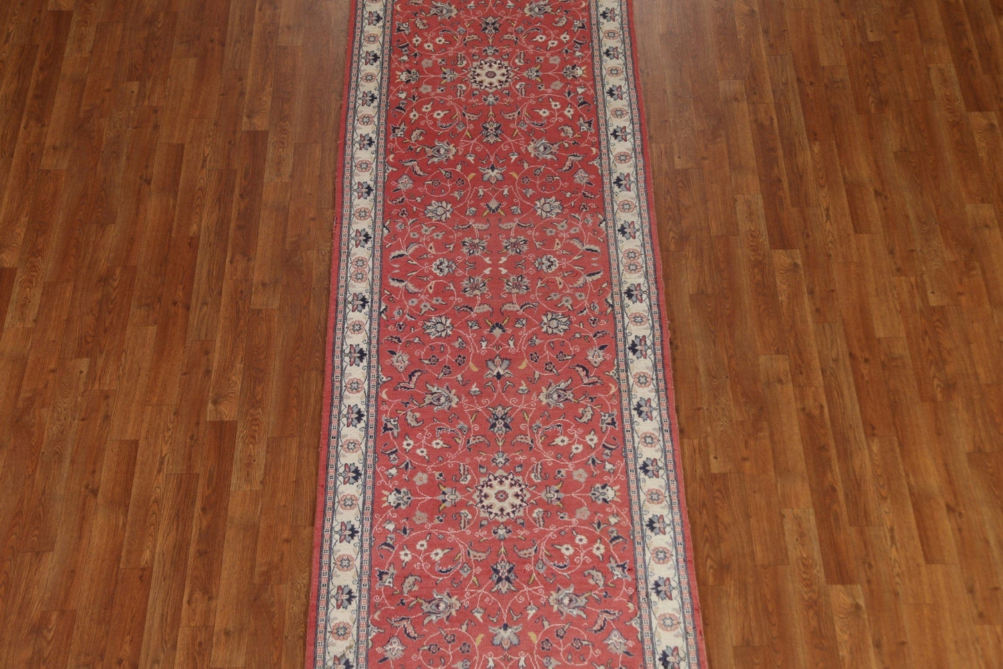 Vintage Floral Kashan Runner Rug 3x10