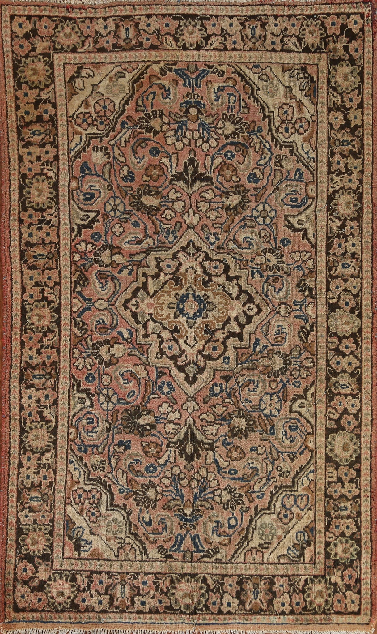 Antique Wool Mahal Persian Area Rug 4x7