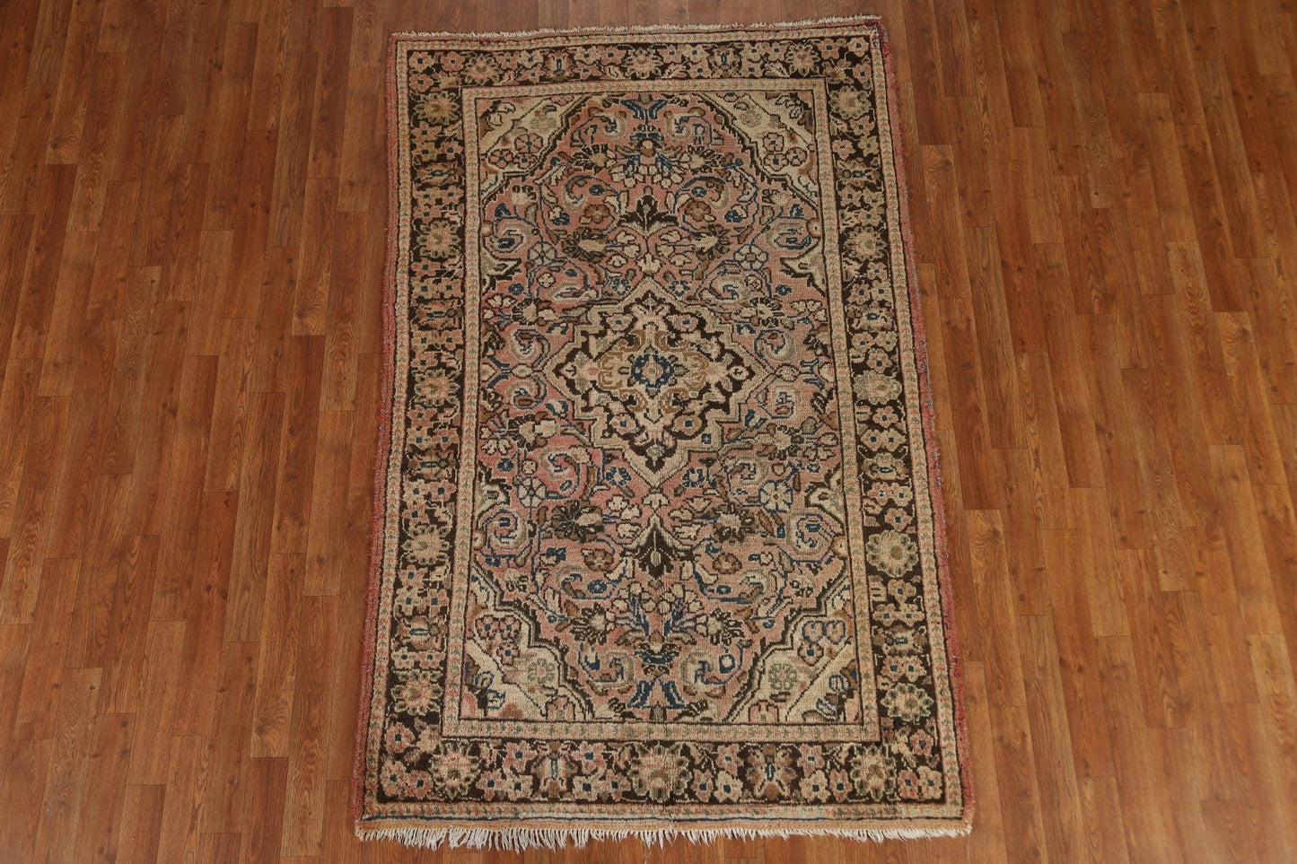 Antique Wool Mahal Persian Area Rug 4x7