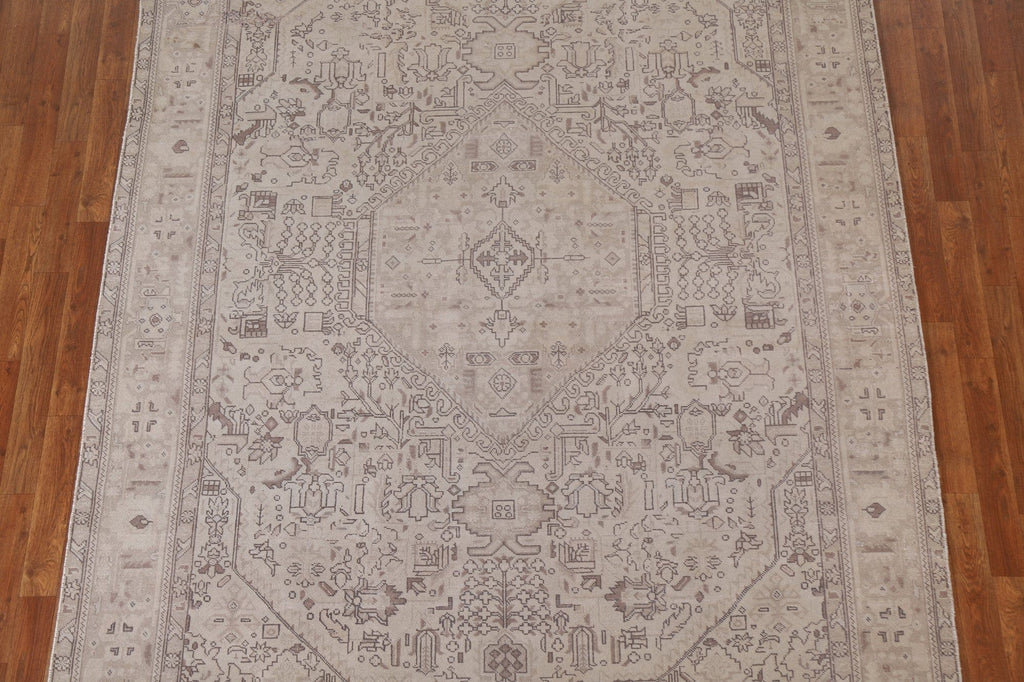 Distressed Tabriz Persian Area Rug 7x10