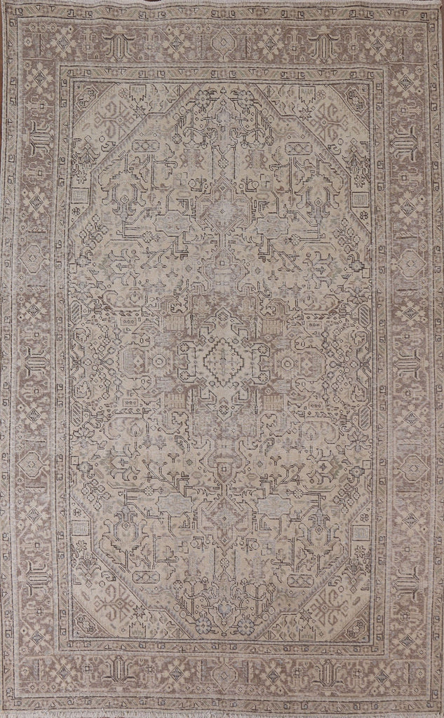 Distressed Tabriz Persian Area Rug 7x10