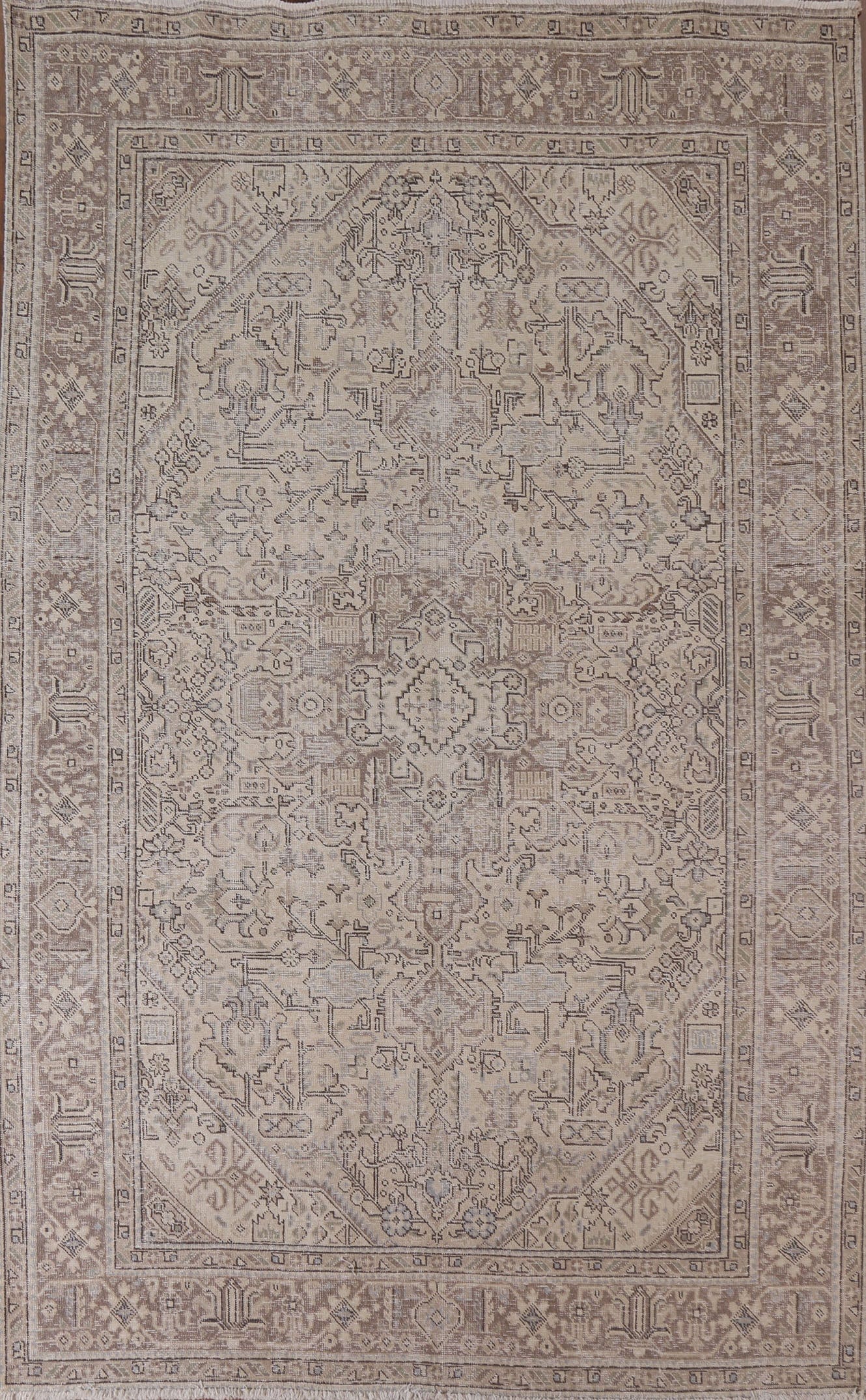 Distressed Tabriz Persian Area Rug 7x10