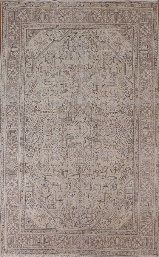 Distressed Tabriz Persian Area Rug 7x10