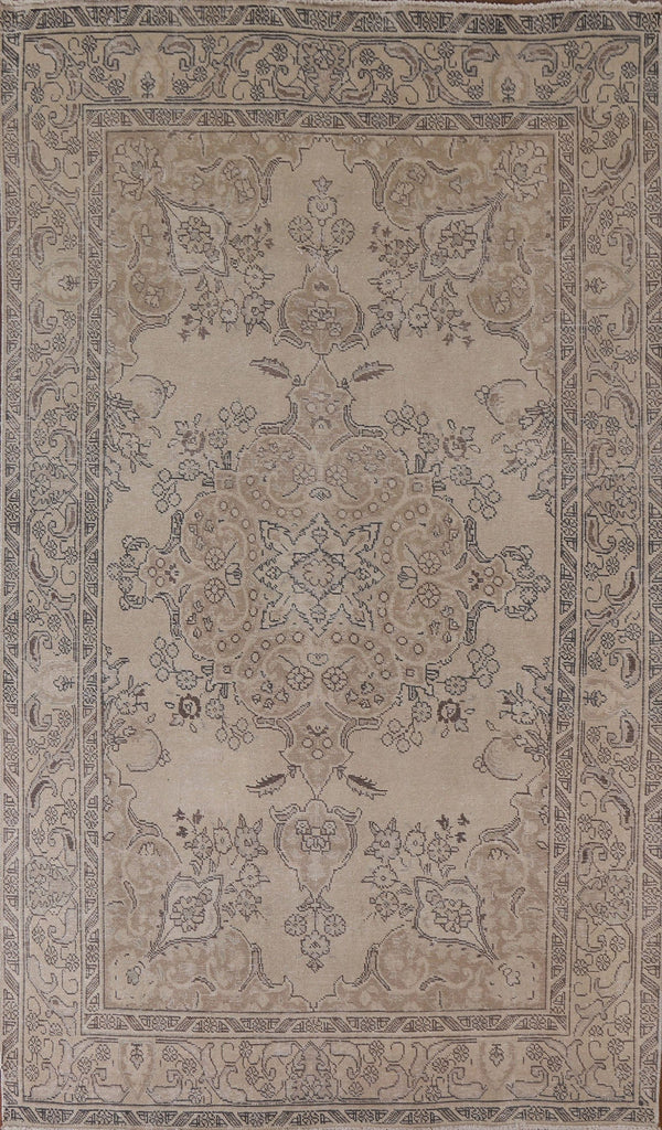 Distressed Tabriz Persian Area Rug 6x10