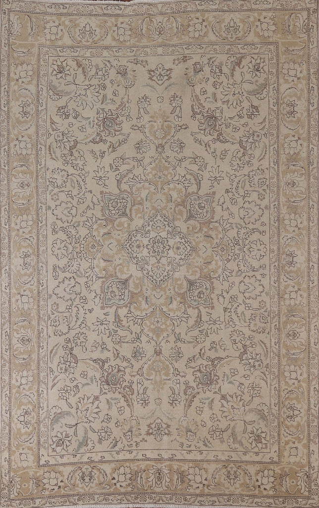 Distressed Tabriz Persian Area Rug 6x9