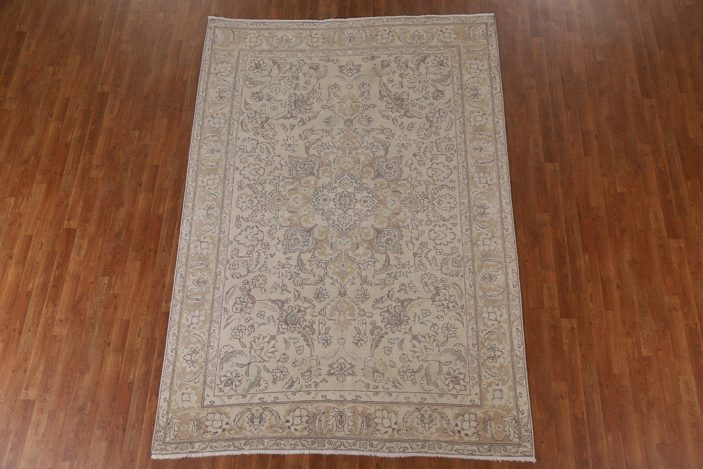 Distressed Tabriz Persian Area Rug 6x9