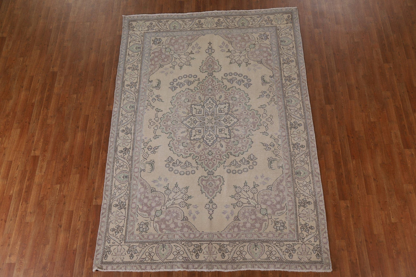 Distressed Tabriz Persian Area Rug 6x9