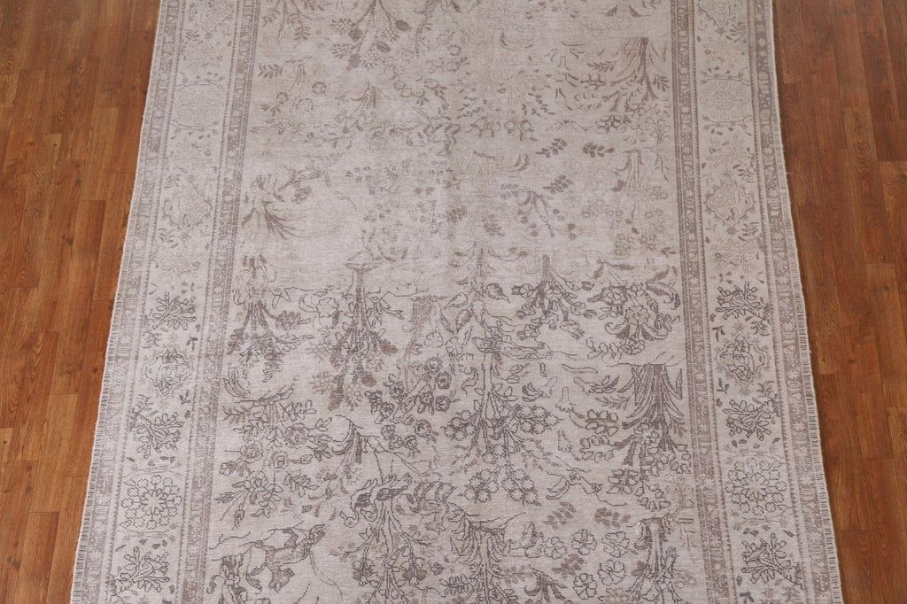 Distressed Tabriz Persian Area Rug 7x10