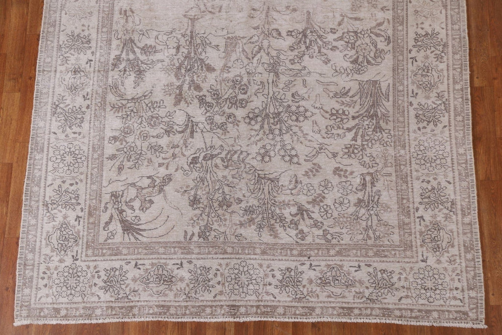 Distressed Tabriz Persian Area Rug 7x10